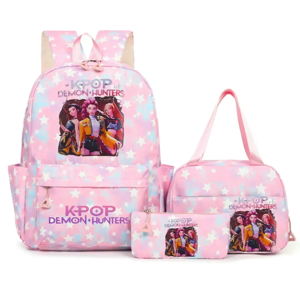 sacs à dos kpop demon hunters pour étudiants, sacs d'école pour adolescents, hommes et femmes, sac fourre-tout, pochette, sacs à dos en nylon pour voyage