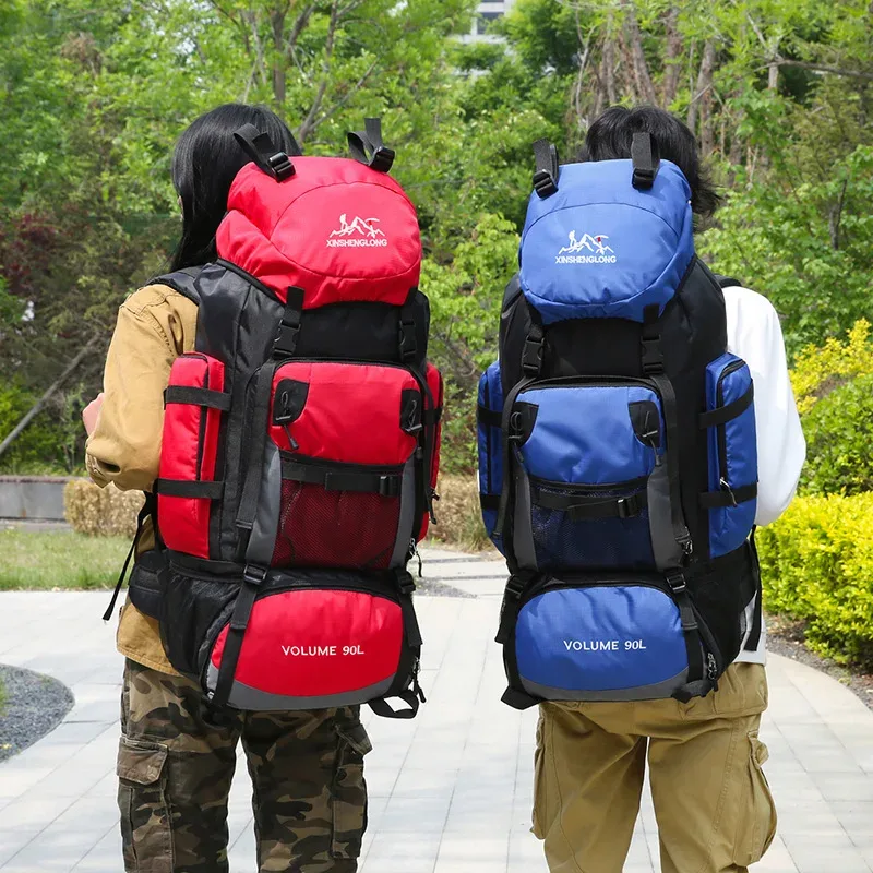 grand sac de voyage 90l, sac à dos de camping, randonnée, armée, escalade, alpinisme, sac de sport, sac à dos à bandoulière en plein air pour hommes et femmes