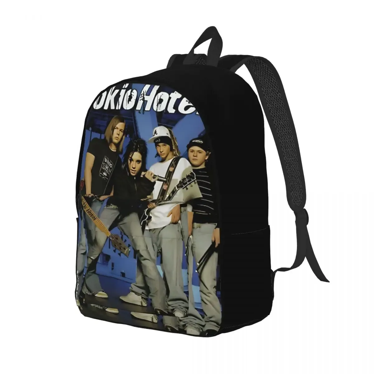 tokio hotel billkaulitz sac à dos pour hommes femmes décontracté étudiant affaires sac à dos rock musique ordinateur portable sac à bandoulière durable
