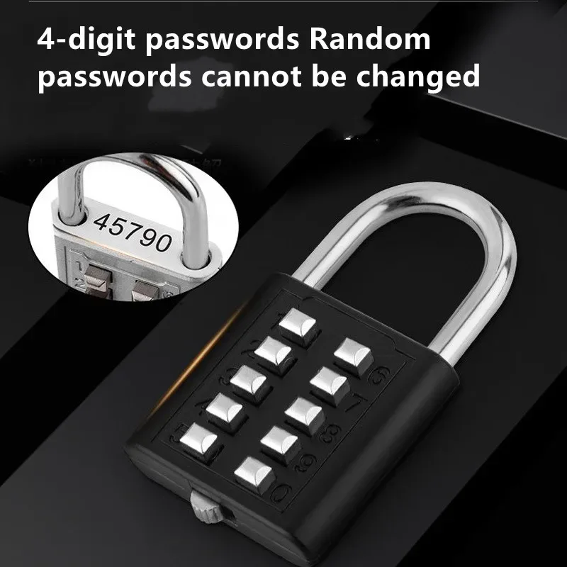 cadenas serrure tsa métallique noire code huit chiffres voyage accessoires sécurité portable antivol clé