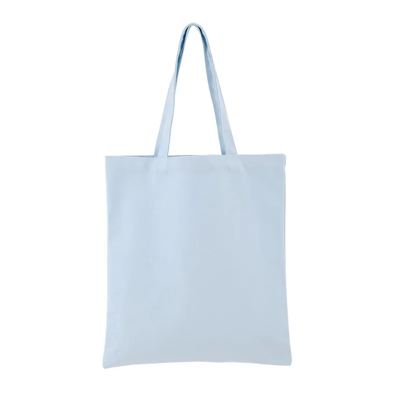 sac fourre-tout de shopping écologique en coton personnalisé, couleur bonbon, pliable et réutilisable, sac de supermarché en toile pour femmes