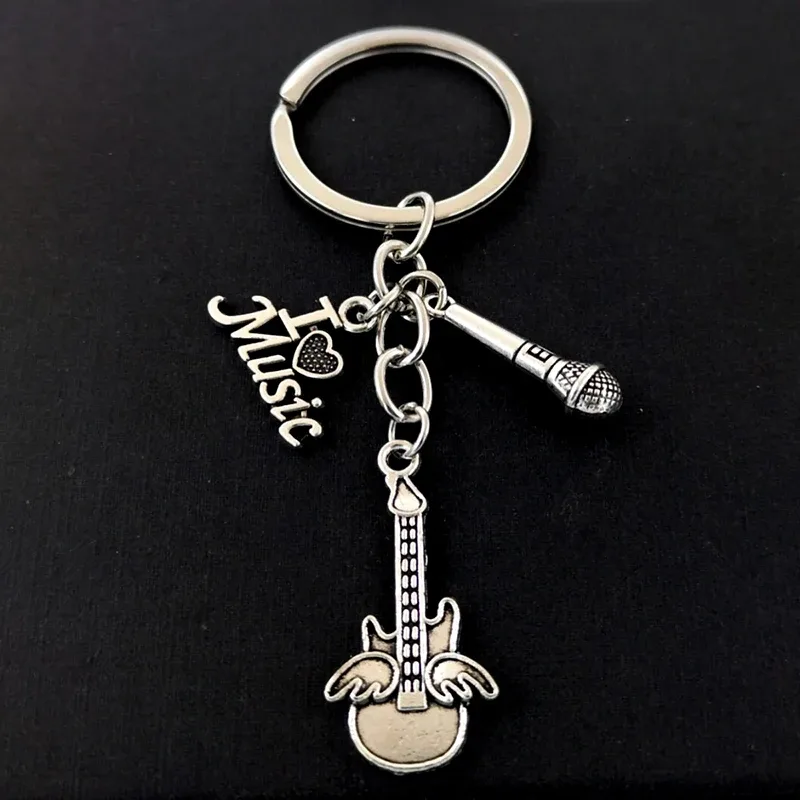 kit de pendentif de bande de sac à dos pour les amateurs de musique pop, porte-clés de batterie, porte-clés de sac à dos rock