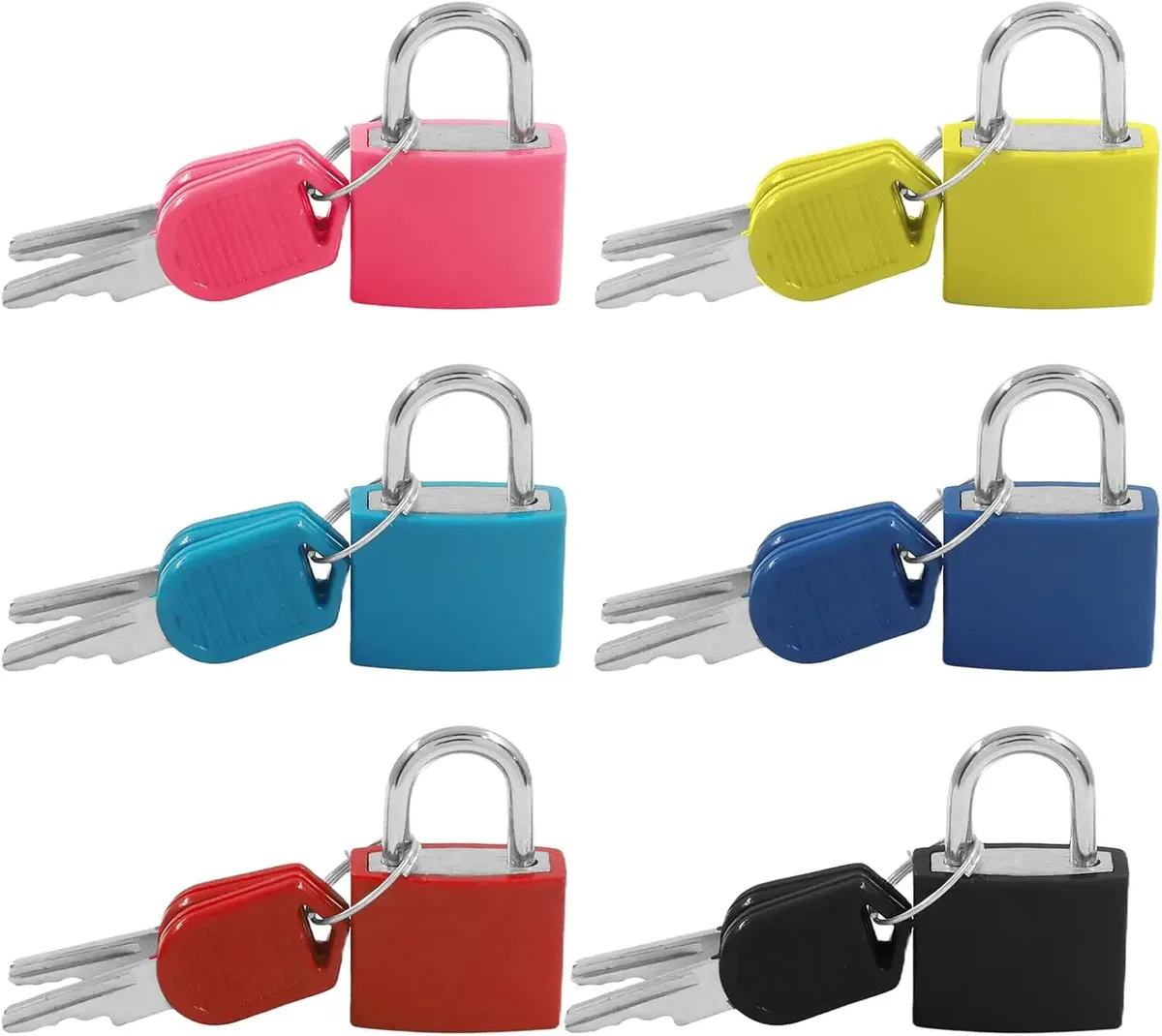 petites serrures colorées à noyau en cuivre avec clés, pour boîtes, sacs de voyage, sacs à dos, tiroirs | multicolore, serrures de valise, petit cadenas en métal