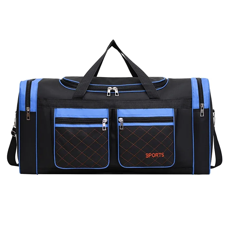 sac à bagages de grande capacité pour hommes – sac de voyage multi-poches avec fermeture à glissière, design pliable, idéal pour les vacances et le sport e