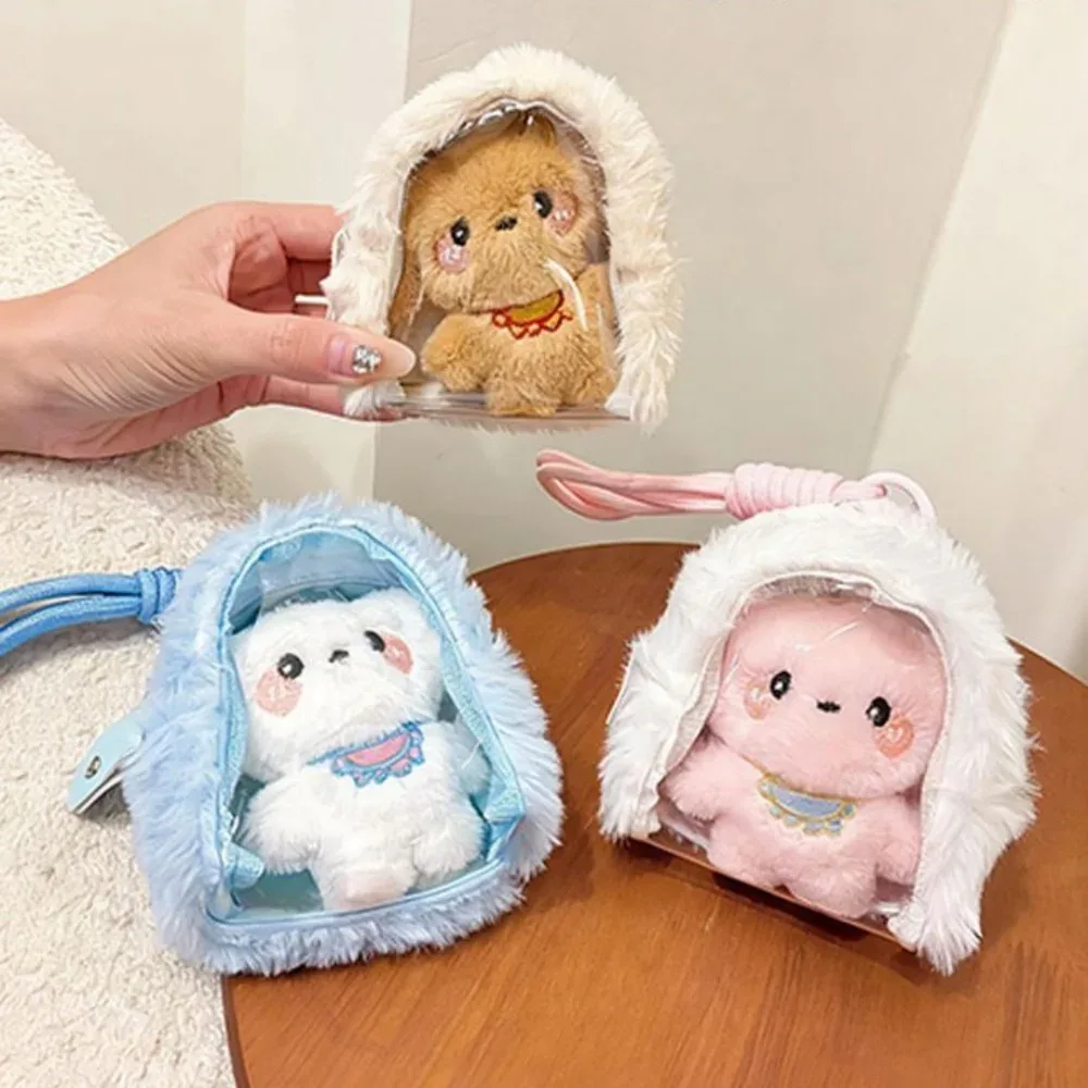 sac de marche pour poupée, porte-clés de dessin animé, sac de rangement pour poupée, sac d'exposition transparent pour voyage, organisation pour enfants