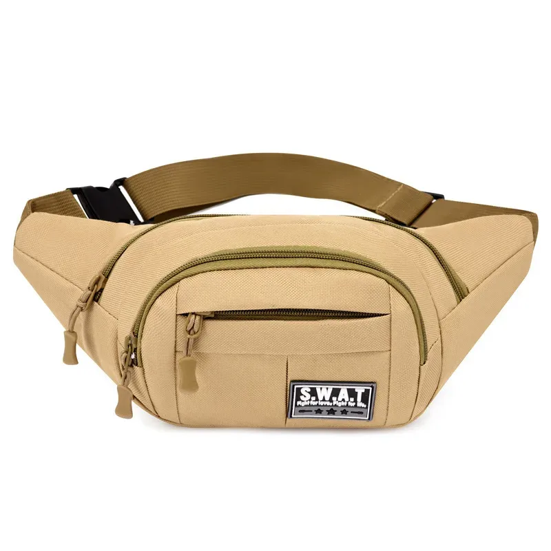 nouvelle sacoche de taille multi-compartiments à quatre fermetures éclair pour homme, sac de poitrine de sport et de loisirs pour femme, portefeuille de voyage pour téléphone portable