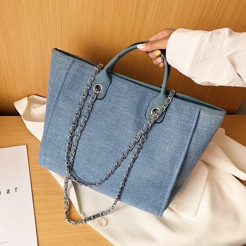 mode maquillage concepteur grandes femmes 2025 nouvelle mode coréenne décontracté grande capacité épaule bandoulière chaîne sac fourre-tout