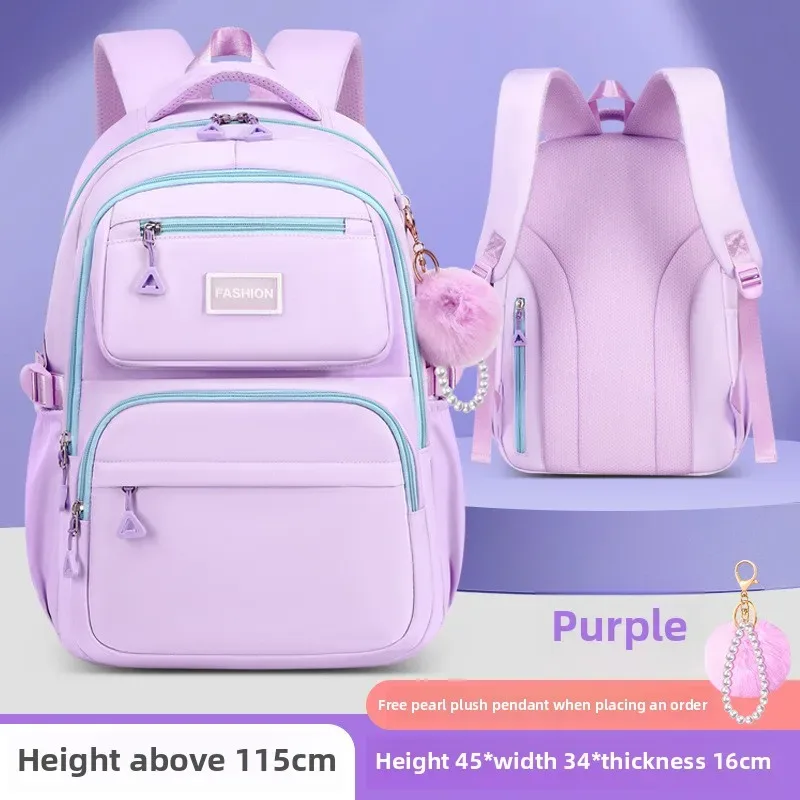 sac à dos scolaire avec pendentif en perles pour filles, en nylon imperméable, sac à dos pour adolescents, sac à dos pour étudiantes, sac à dos de voyage pour femmes, sacs kawaii.