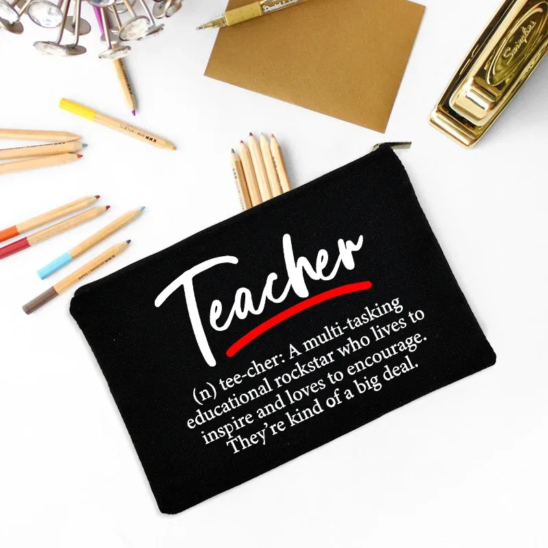 trousse de maquillage fête des enseignants meilleur cadeau trousse de survie pour enseignants trousse de maquillage pochette à crayons préscolaire primaire diplôme d'études secondaires retour à l'école