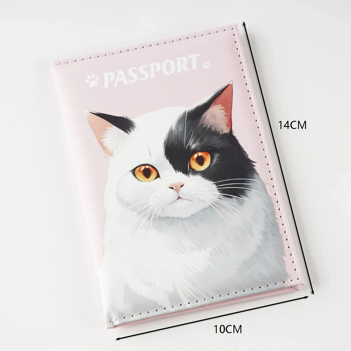 clips de passeport chat chien mignon, porte-passeport imprimé dessin animé en cuir pu, porte-documents de voyage, housse de protection pour billets aériens