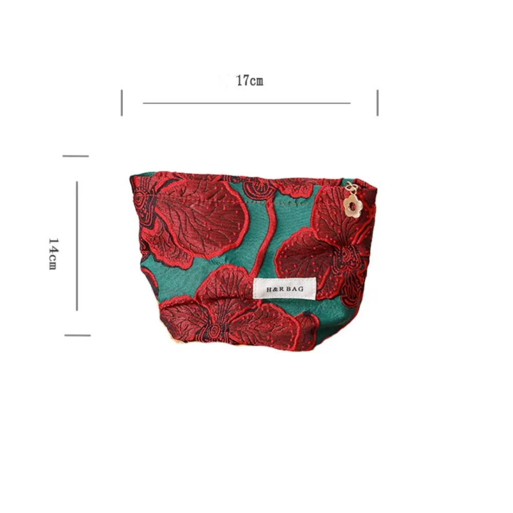 sac de rangement pour serviettes hygiéniques de voyage, trousse de maquillage rouge chinois rétro, sac de rangement portable de grande capacité pour les évaluateurs cosmétiques
