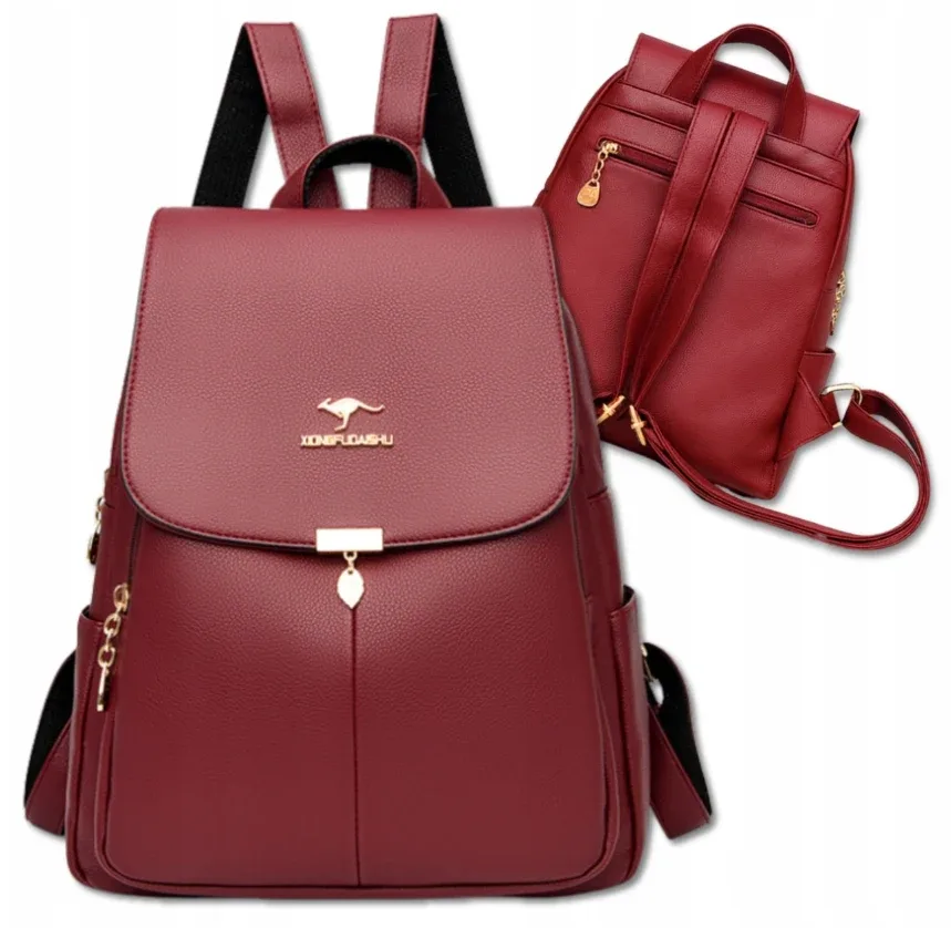 sac à dos en cuir de haute qualité pour femmes, grande capacité, sacs à bandoulière pour l'école, sacs à dos de voyage pour adolescentes, sac à dos de créateur