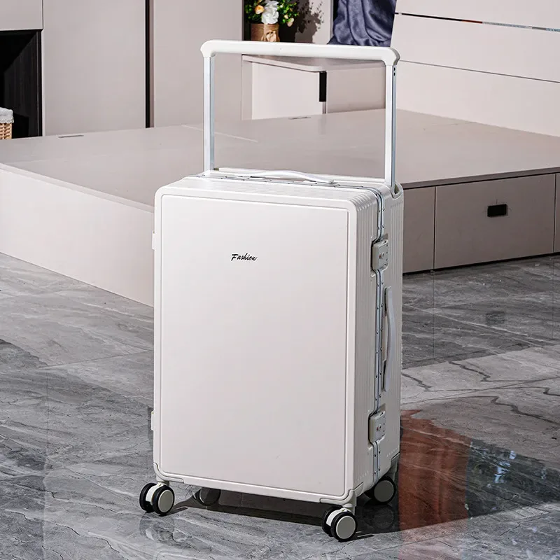 klqdzms valise à fermeture éclair pour femme, valise à roulettes avec cadre en aluminium pour homme, bagages de voyage de grande capacité de 20, 24, 26 et 28 pouces