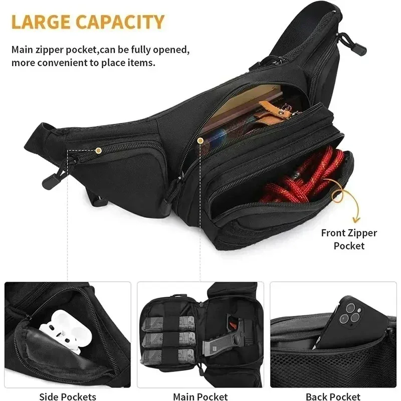sac banane en nylon pour homme, sac de taille haute capacité, sac de sport pour téléphone portable, sac de randonnée, sac de taille multifonctionnel, sacs initiés