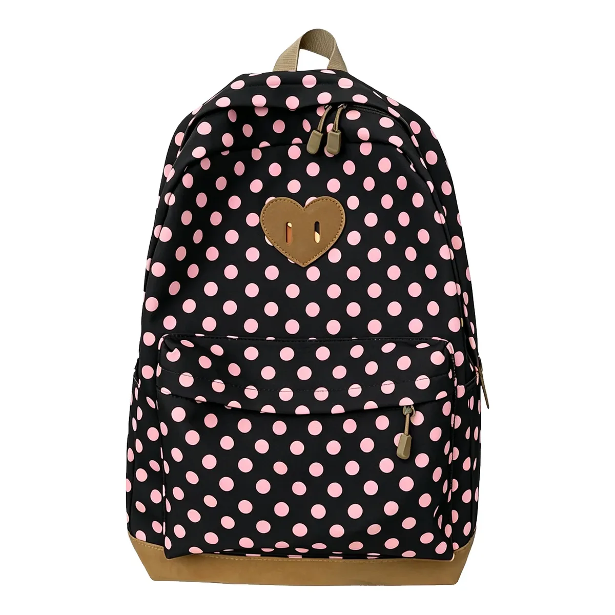 sacs d'école rétro portables pour femmes avec fermeture éclair, sac à dos esthétique à pois, sac à dos d'école rétro léger pour le travail et les voyages