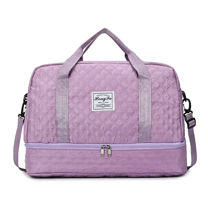 sac de voyage surdimensionné luxueux, élégant et durable, avec séparation sec/humide et poches latérales pratiques pour les voyages et les séances de sport