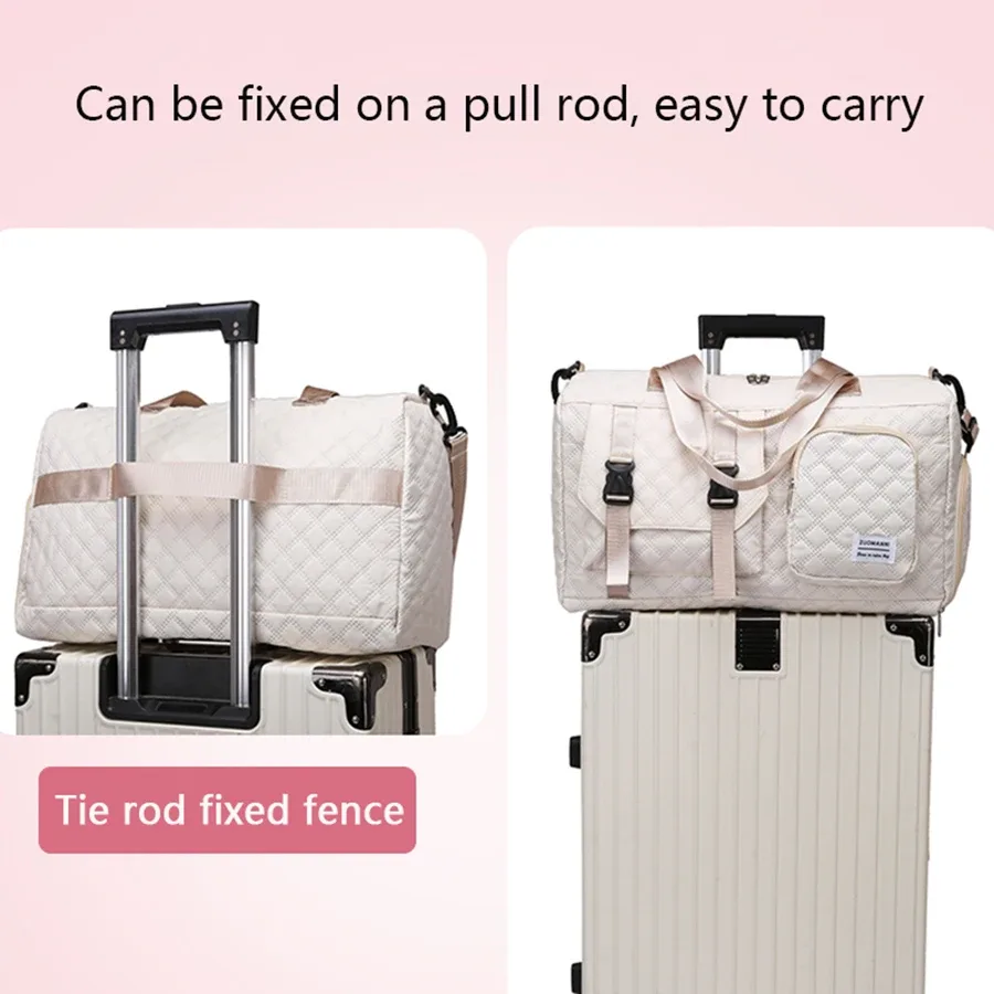 sac de voyage en nylon durable, sac de sport portable pour les voyages de nuit, sac d'entraînement à bandoulière, argyle spacieux