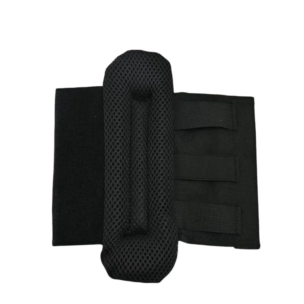 support sac dos tissu nylon noir bandes velcro marron stabilisation transport ergonomie plein air
