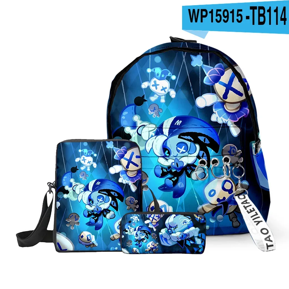sac à dos scolaire classique amusant shadow milk en peluche avec impression 3d, lot de 3 pièces : sac à dos pour ordinateur portable, sac à bandoulière incliné et trousse à crayons