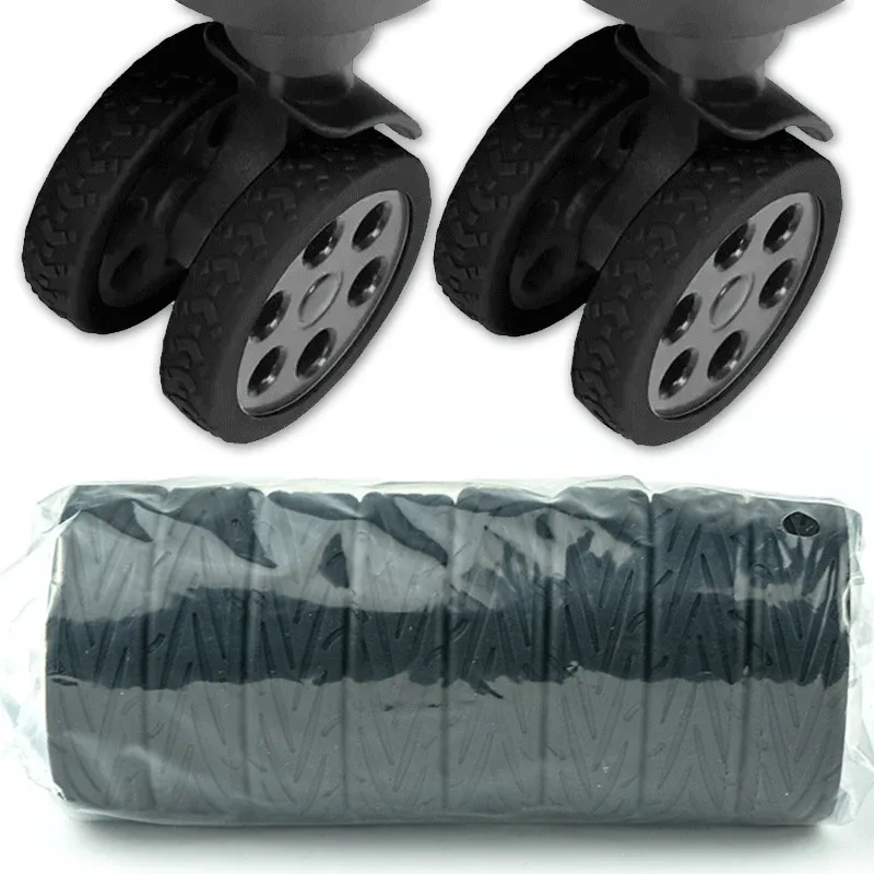 protège roue bagage silicone couleur motif pneu protection silencieuse voyage accessoire durabilité esthétique personnalisation