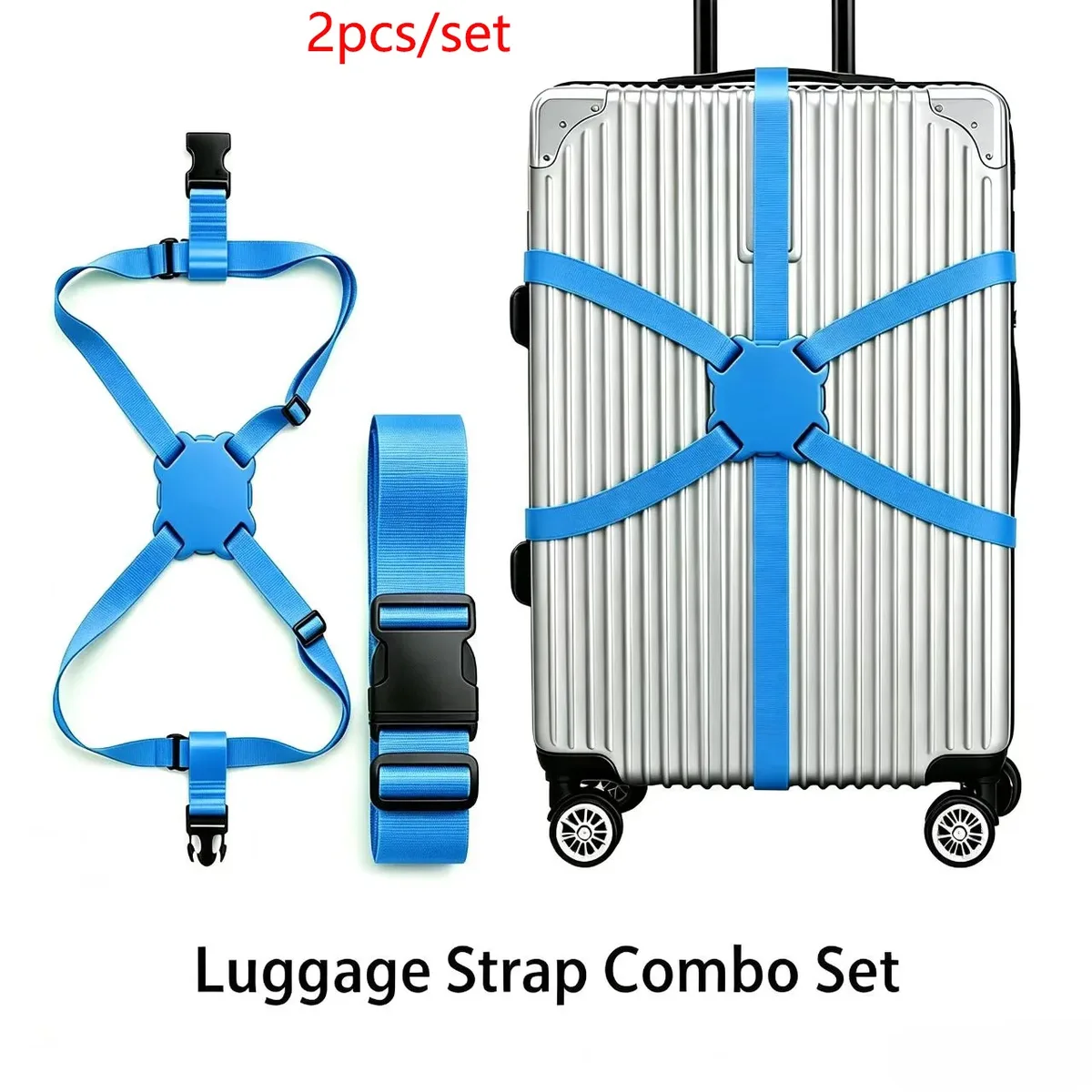 ceinture protection bagage polyester longueur réglable vert kaki rouge rose voyage affaires sécurité transport universel