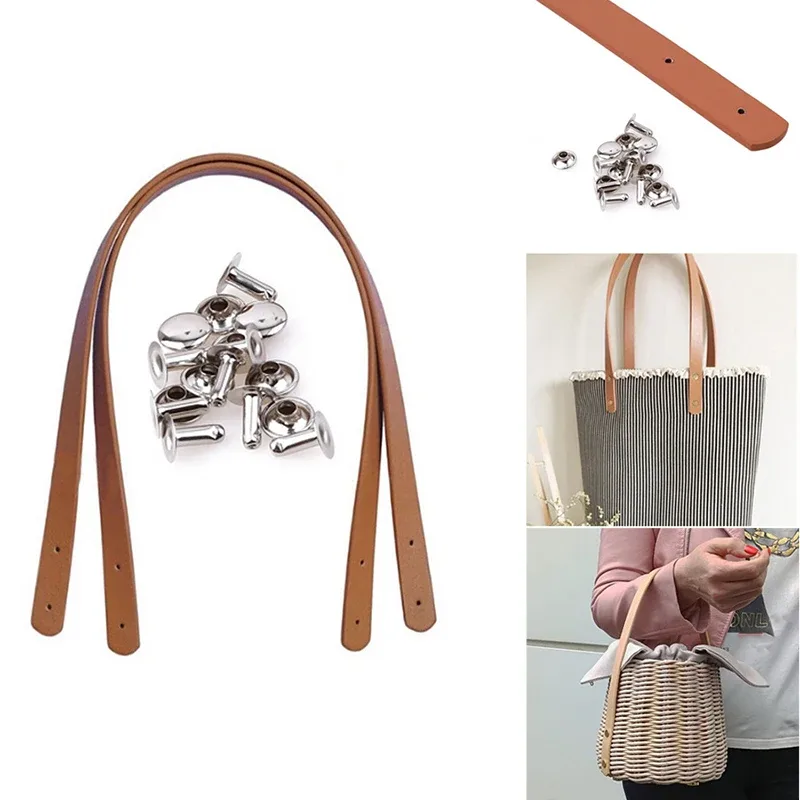 sangle de sac en cuir pu multicolore, bricolage, remplacement détachable, ceinture de poignée, sacs à bandoulière, fourre-tout à bretelles courtes