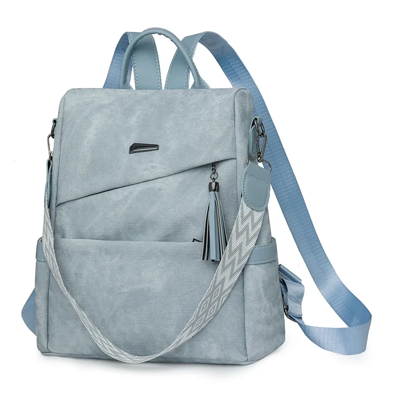 sac à dos en cuir pu de bonne qualité pour femmes, sac à bandoulière de styliste, sac de jour de grande capacité, sac d'école pour filles