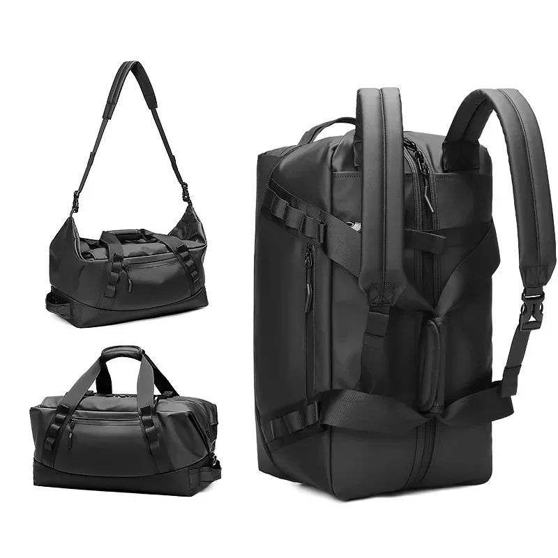 sac de sport de voyage avec logo personnalisé, grande capacité, sac à main étanche, sac à bagages courte distance, sac de fitness, nom imprimé