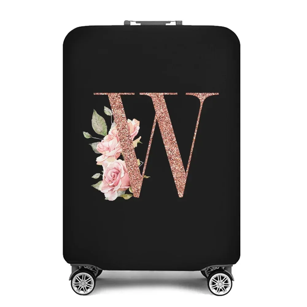 juste de protection élastique pour bagages, optique portable, housse anti-poussière simple, protection anti-rayures, impression or rose, accessoires de voyage