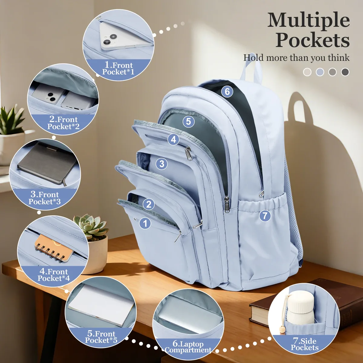 sac à dos scolaire pour adolescentes et adolescents, sac à dos pour l'université, sac à dos pour ordinateur portable pour femmes, sac à dos léger et décontracté pour le travail