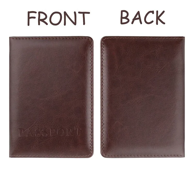couverture universelle de passeport en cuir pu pour hommes et femmes, porte-passeport de voyage, sac de carte de crédit d'identité, portefeuille d'argent entier coloré, porte-billets