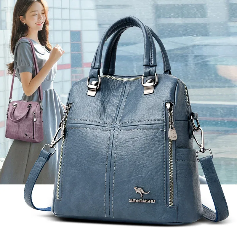 sac à dos en cuir vintage pour femmes, sac à bandoulière pour femme, sac de voyage pour femmes, sac d'école pour filles