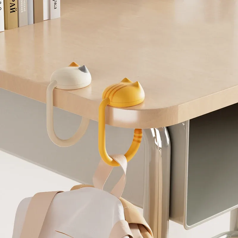 crochet sac clés ecouteurs petit sack support table bureau maison travail jaune blanc plastique durabilité transport facile installation