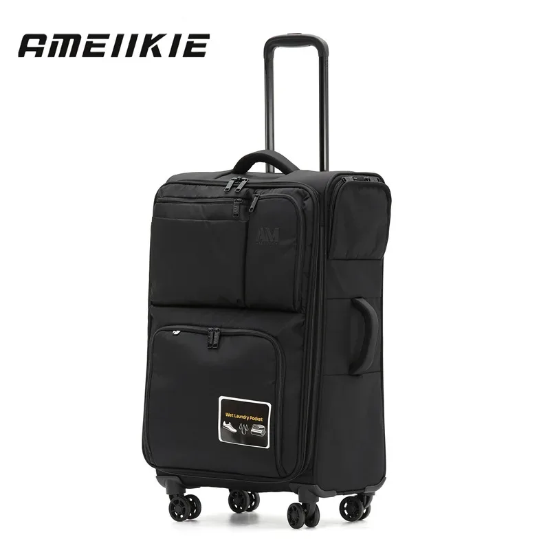 valise oxford cloth nightblue boites roues fixes tige traction multifonction business voyage grande capacité