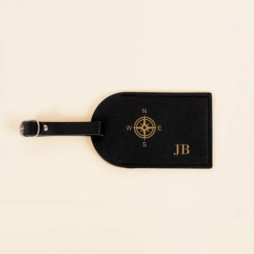 étiquette de bagage monogrammée en cuir personnalisée, étiquettes de bagage de voyage pour couple, cadeau de mariage personnalisé pour meilleur ami, cadeau de réception nuptiale