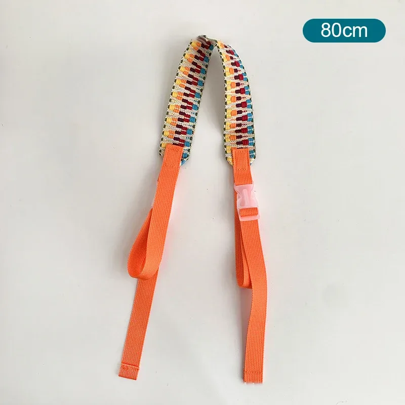sangles de sac à bandoulière réglables d'inspiration sportive ; accessoires de sac en nylon brodés unisexe avec bouton de traction.