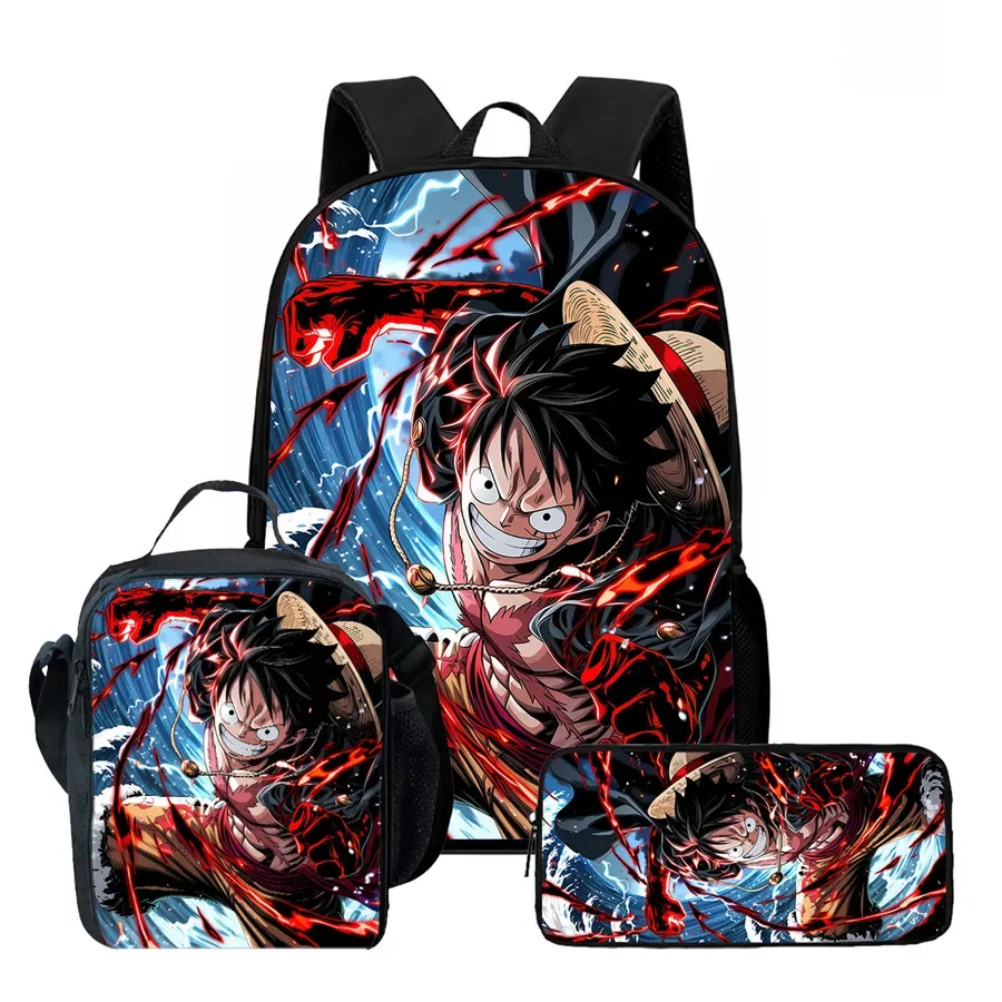 sac dos polyester dessin animé noir motifs personnages animés format 20 35 litres poche ouvrante sangles ajustables usage scolaire voyage