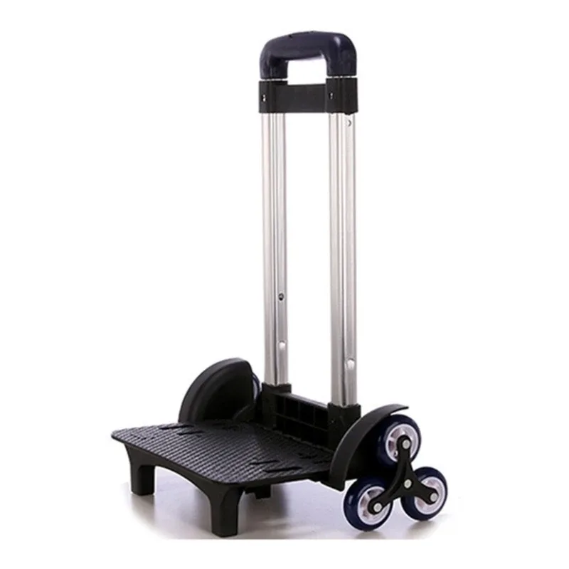 chariot de sac à dos en alliage d'aluminium avec 6 chariots pliables, chariot à main à roulettes pour sac à dos de bagages, sacs d'école