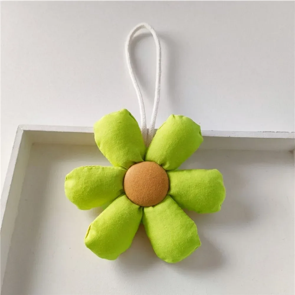 pendentif de sac en tissu à motif floral, breloques pour sac, accessoires assortis, décoration de sac à dos tendance, lanière florale rembourrée de style coréen pour fille.