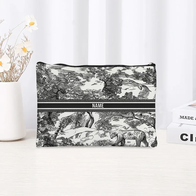 pochette de maquillage personnalisable pour femme, pochette de fête, pochette de mariage, pochette de voyage, trousse de maquillage en toile simple, organisateur, cadeaux pour femme