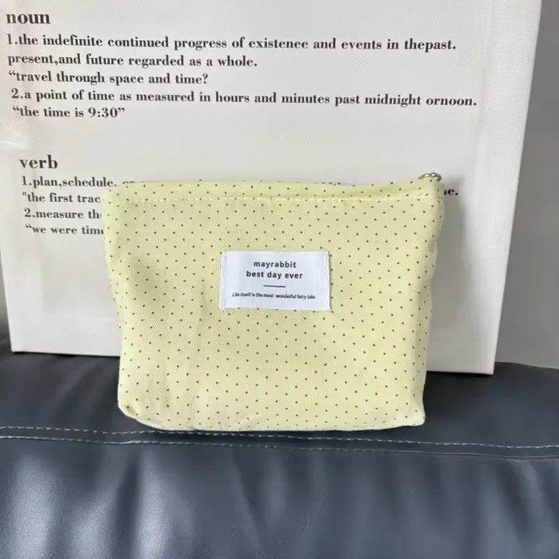 sac de maquillage coréen ins dot love pour rouge à lèvres, pochette pour femme, petits sacs à cosmétiques, sacs intérieurs, sacs de rangement de voyage, trousse de toilette