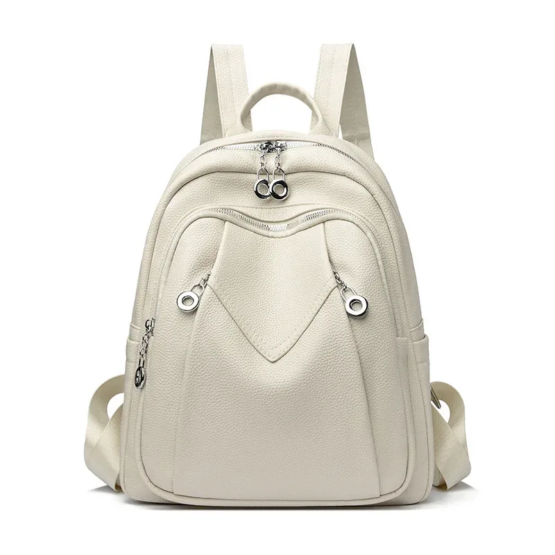 sac à dos en cuir pu pour femmes : sacs à dos souples antivol convertibles - sac à dos de voyage élégant pour femmes