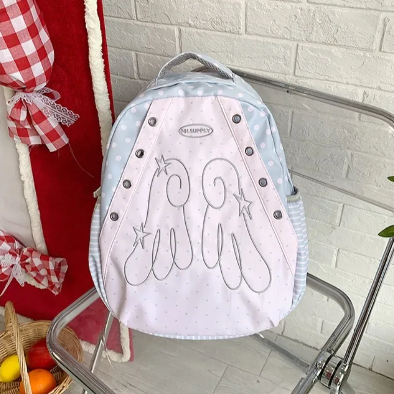 sac à dos contrastant style y2k pour femme, grande capacité, idéal pour étudiantes, sacs à la mode pour femme