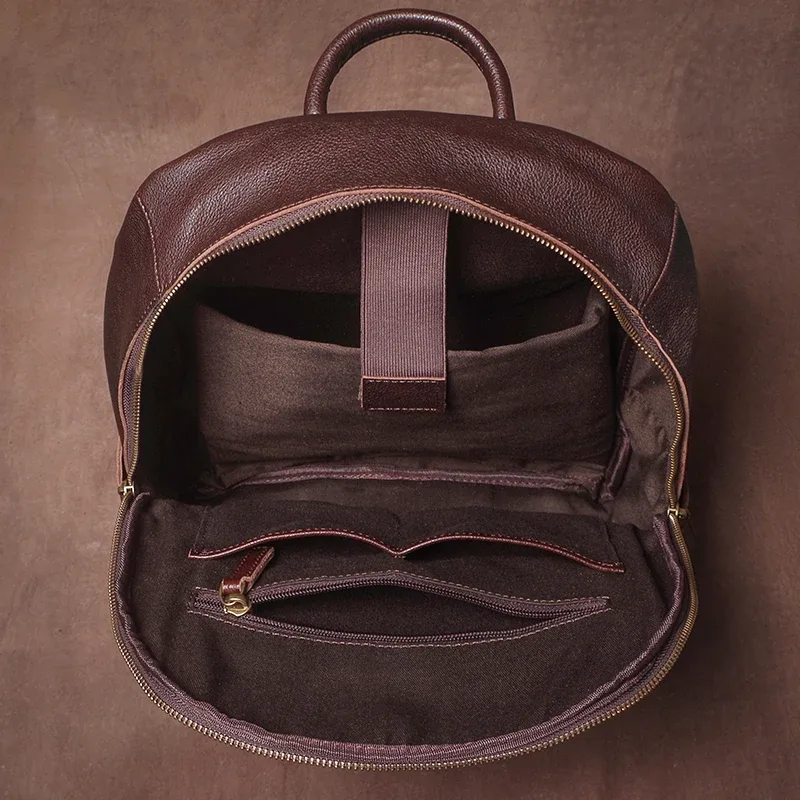 guro – sac à dos en cuir véritable de qualité supérieure pour hommes et femmes, sac de voyage d'affaires de luxe en cuir de vache, cartable de bureau pour ordinateur portable