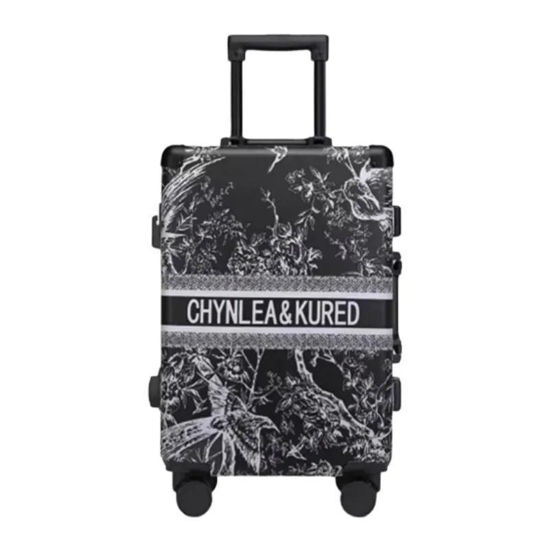 valise trolley de luxe à cadre en aluminium avec verrouillage par mot de passe – bagage roulant élégant pour hommes et femmes