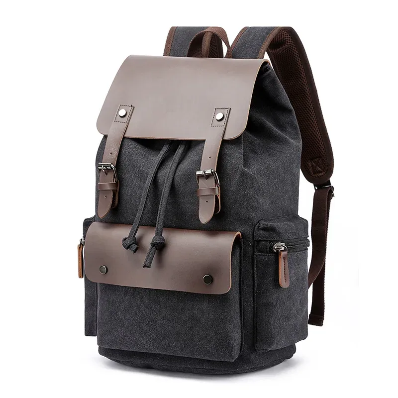 nouveau sac à dos pour hommes sac à dos en toile vintage sac d'école sacs de voyage pour hommes sac à dos de grande capacité sac à dos pour ordinateur portable sac de haute qualité
