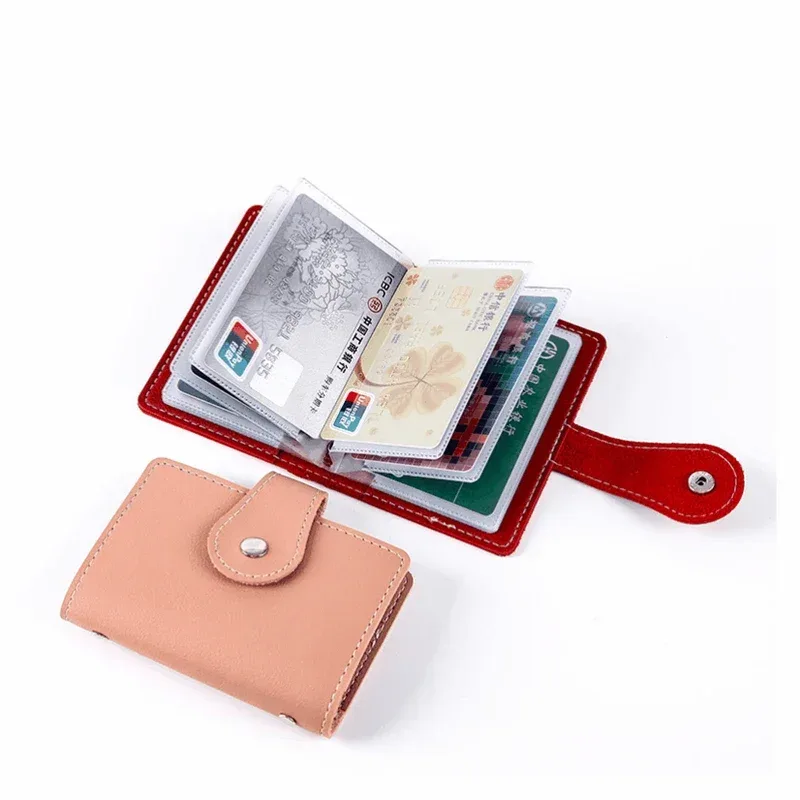 portefeuille en cuir pour femmes et hommes, 26 emplacements pour cartes d'identité et de crédit, blocage rfid, pochette de rangement