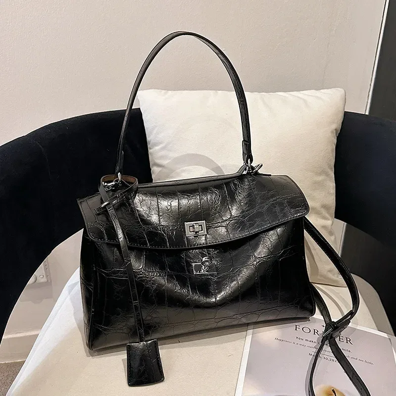 sac à main en cuir group pour femme, marque de luxe, marron, daim givré, fourre-tout localité, à la mode