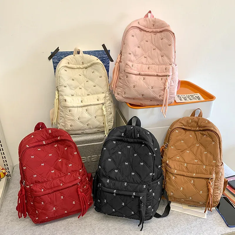 nouveau grand sac à dos scolaire léger pour enfants, cartable pour étudiants avec nœud, sacs d'école pour garçons et filles, sac de tutorat, sac pour ordinateur portable