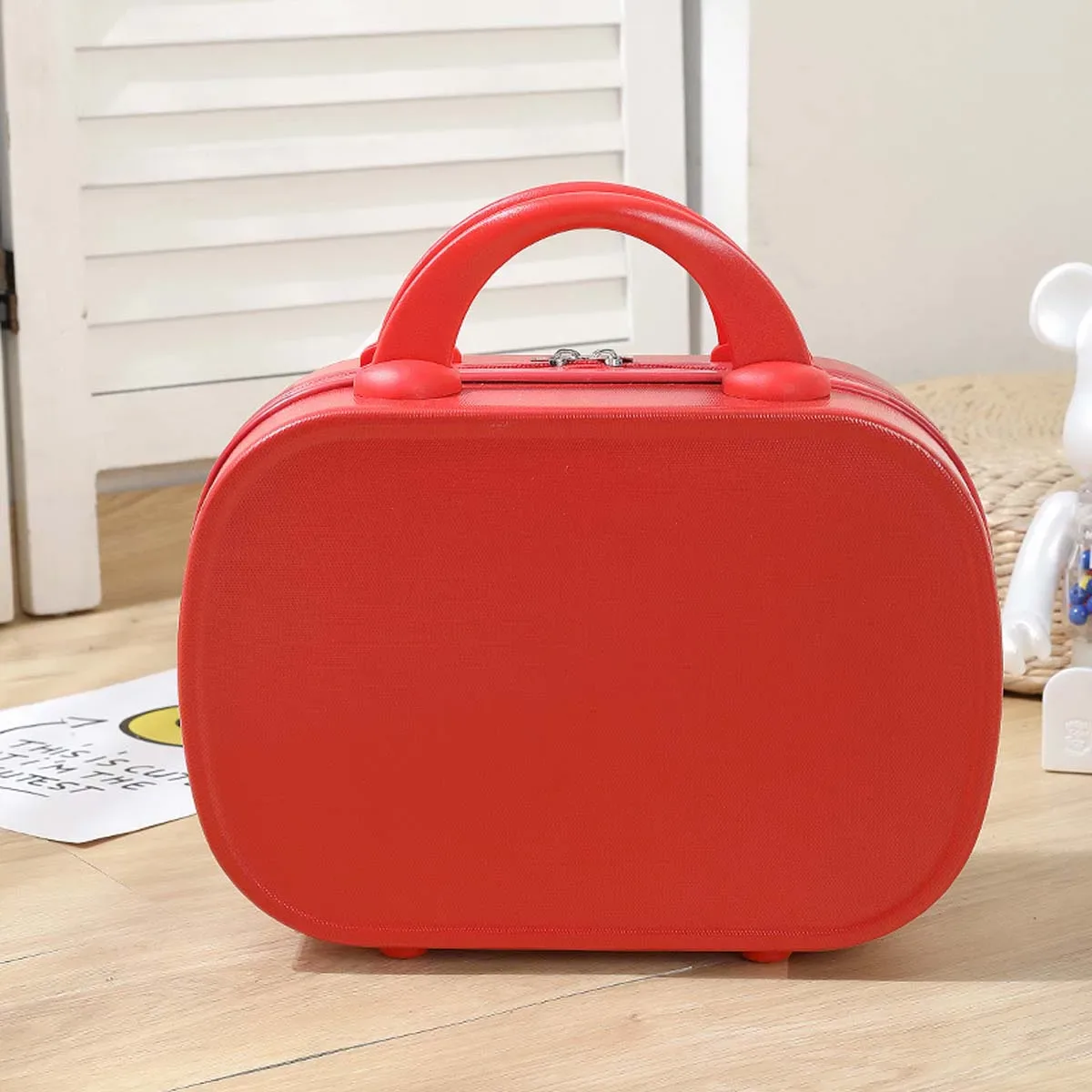 trousse toilette abs tissu doux couleur uni femmes hommes sac maquillage voyage cosmétiques lisse motifs simple